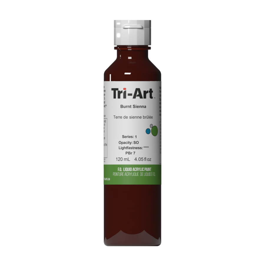 Tri-Art Liquid Acrylics All Sizes: Burnt Sienna / 120mL