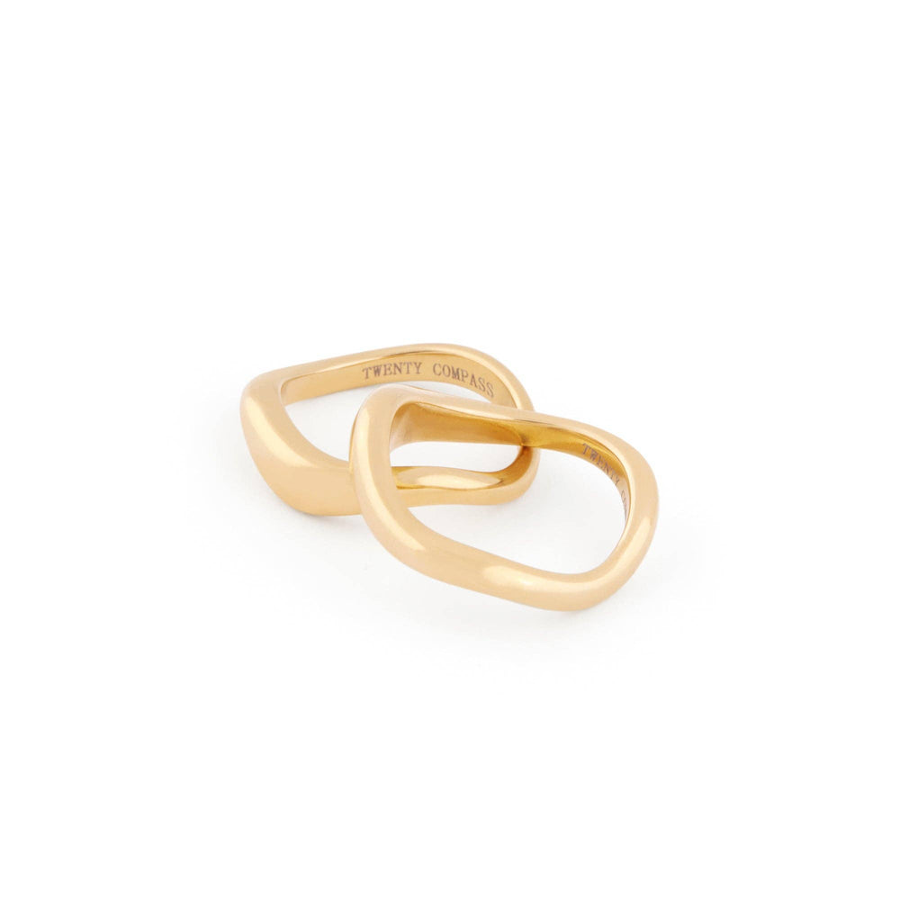 Curves Ring Set - Gold: 6