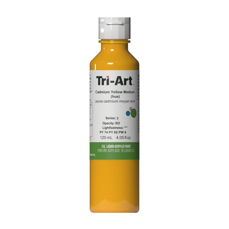 Tri-Art Liquid Acrylics All Sizes: Cadmium Yellow Medium (Hue) / 120mL