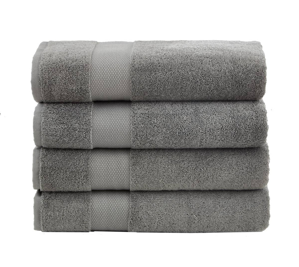 Fabstyles Diamond Turkish Towel Set of 4: Grey