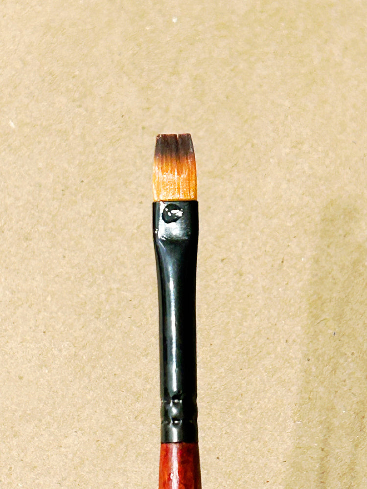 Beam Paints Basics Brush: Flat #4 travel brush