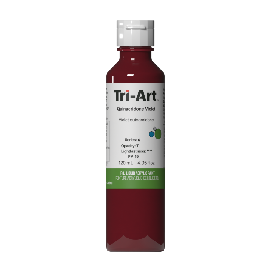 Tri-Art Liquid Acrylics All Sizes: Quinacridone Violet / 120mL