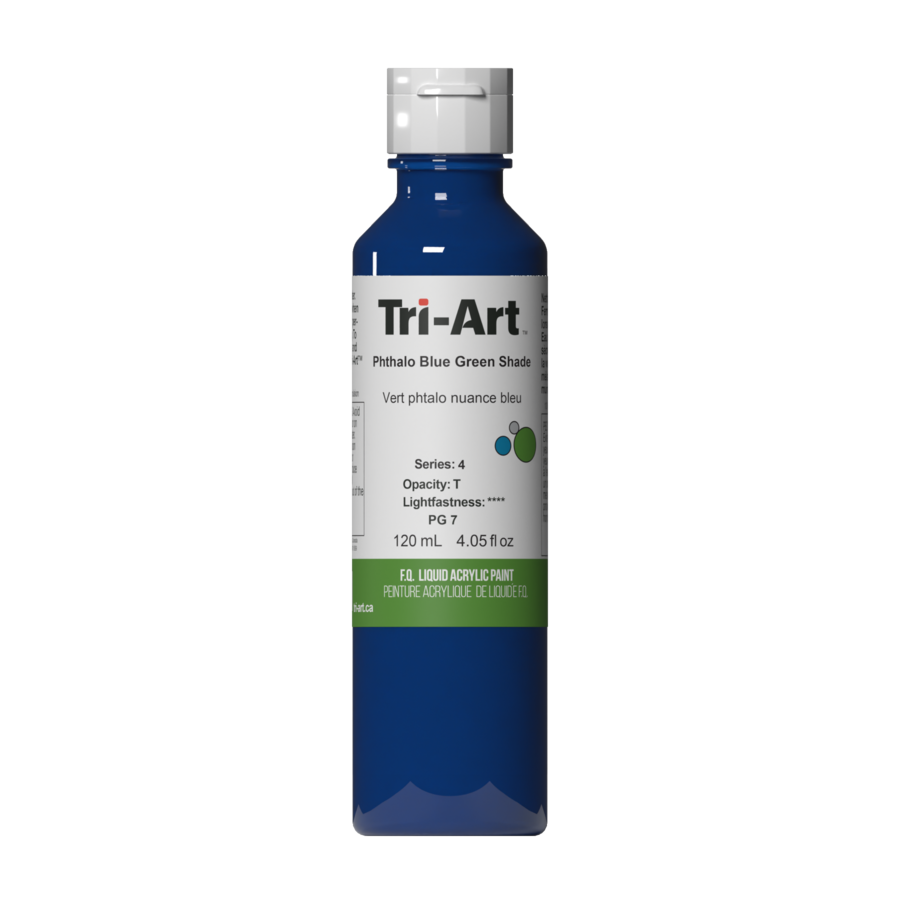 Tri-Art Liquid Acrylics All Sizes: Phthalo Blue Green Shade / 120mL