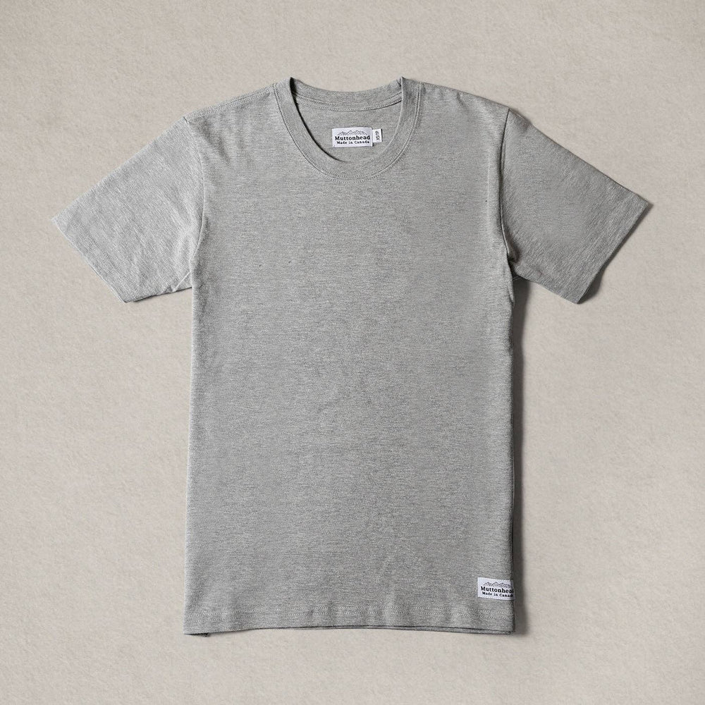 Heavy Weight Tee - Heather Grey: Medium