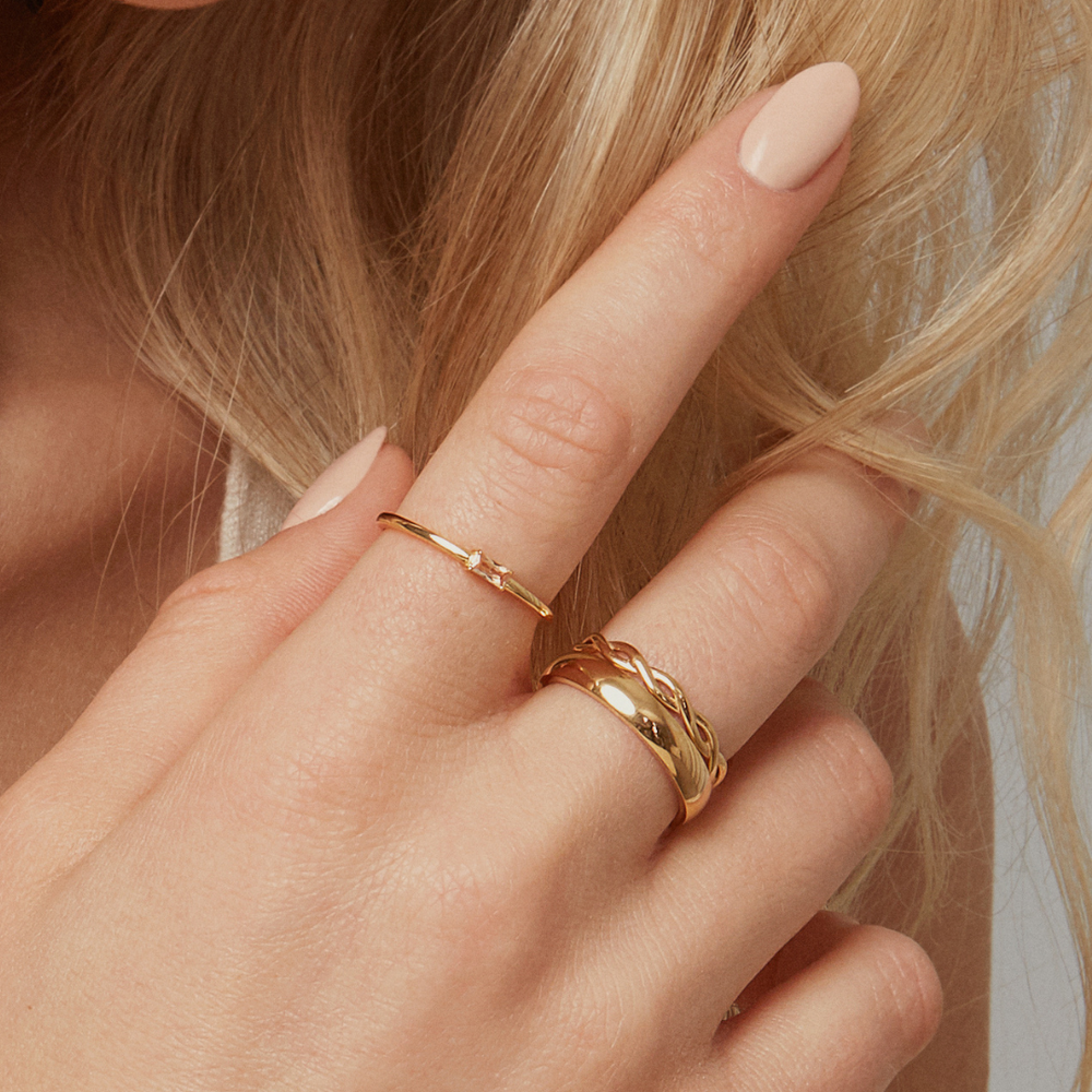 Basic Ring - Gold Plated - Minimalist Chic: 6
