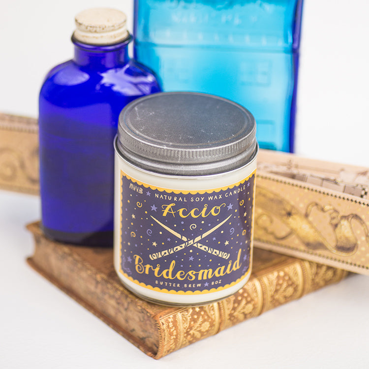 will-you-be-my-bridesmaid-candle-bridesmaid-proposal-gift-Harry-potter-wedding-harry-potter-bridesmaid