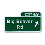 Big Beaver Road Enamel Pin