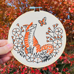 Fox in Phlox Embroidery Kit
