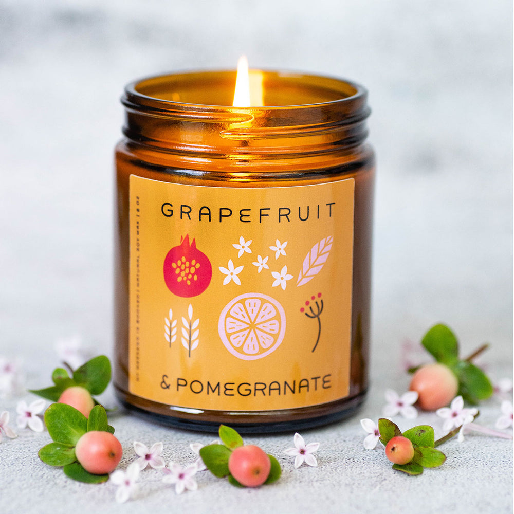 Grapefruit & Pomegranate Natural Soy Candle