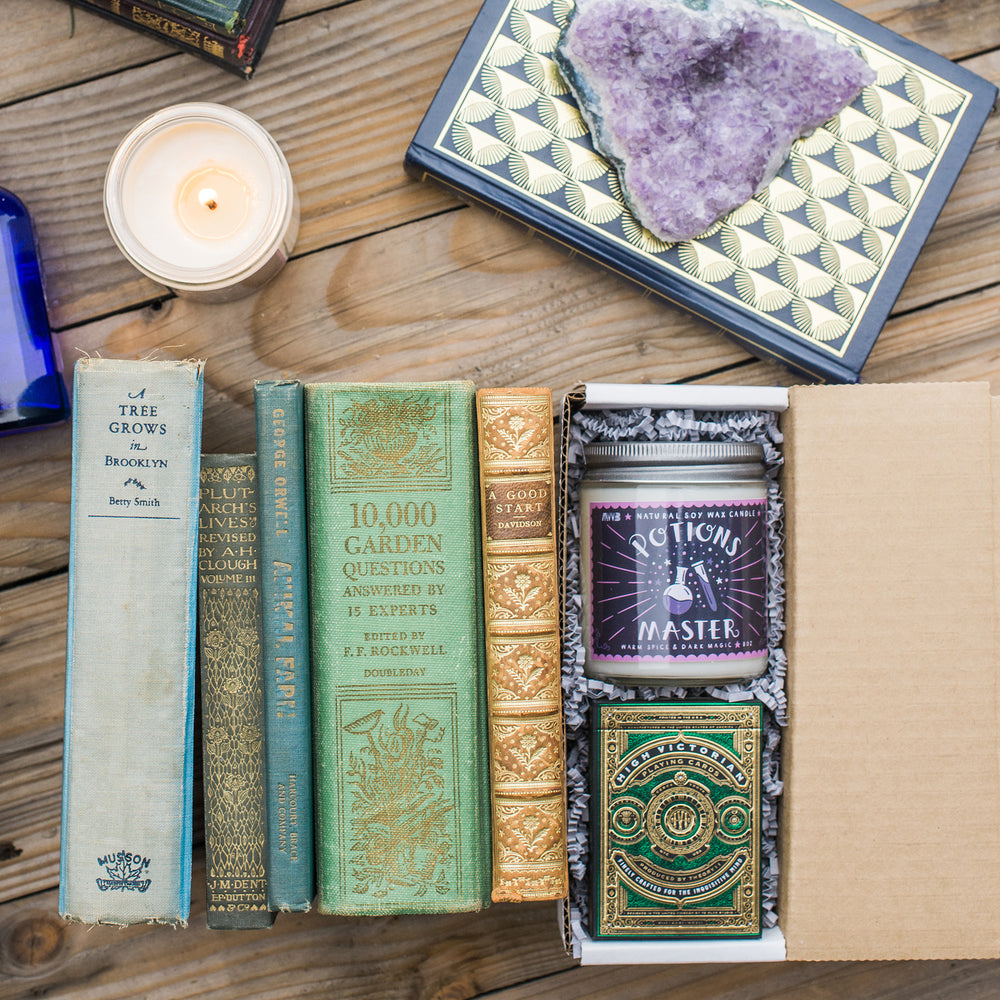 Harry Potter Inspired Soy Candle Gift Box for Book Lovers with Theory11 Cards